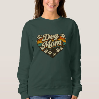 Sweatshirt Maman Chien Rétro