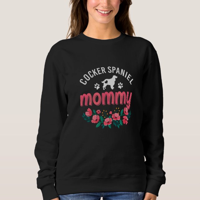 Sweatshirt Maman Cocker Spaniel Femmes Chien Mignon Noël Mama (Devant)