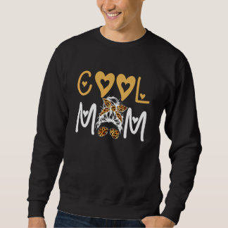 Sweatshirt Maman cool Leopard Messy Bun Maman Grand Maman Vie