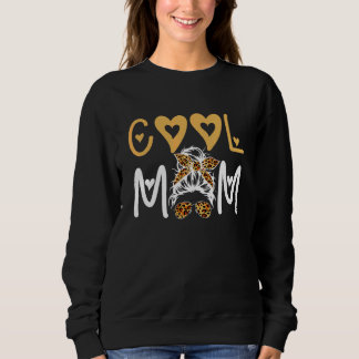 Sweatshirt Maman cool Leopard Messy Bun Maman Grand Maman Vie