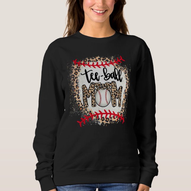 Sweatshirt Maman de balle Fête des mères Teeball Maman Léopar (Devant)