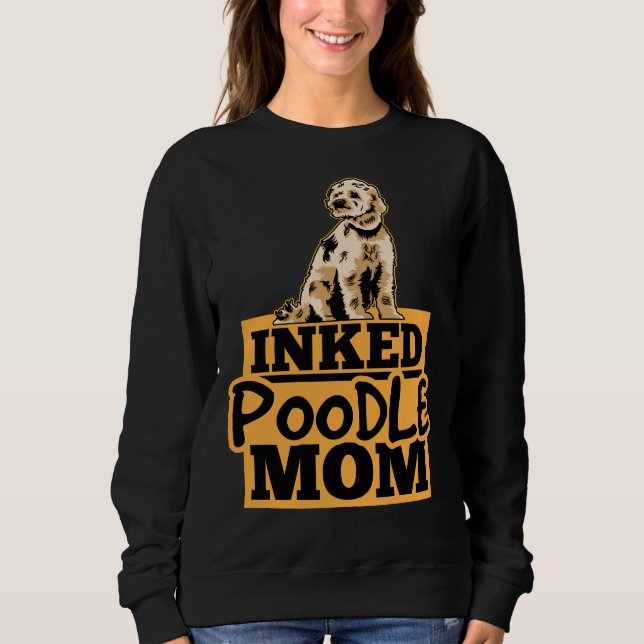 Sweatshirt Maman de caniche encrée (Devant)