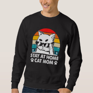 Sweatshirt Maman de chat au foyer Beau chat Joli chaton