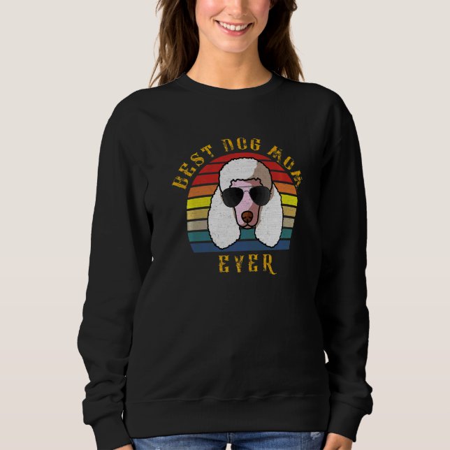 Sweatshirt Maman de chien caniche cool Noël de chien (Devant)