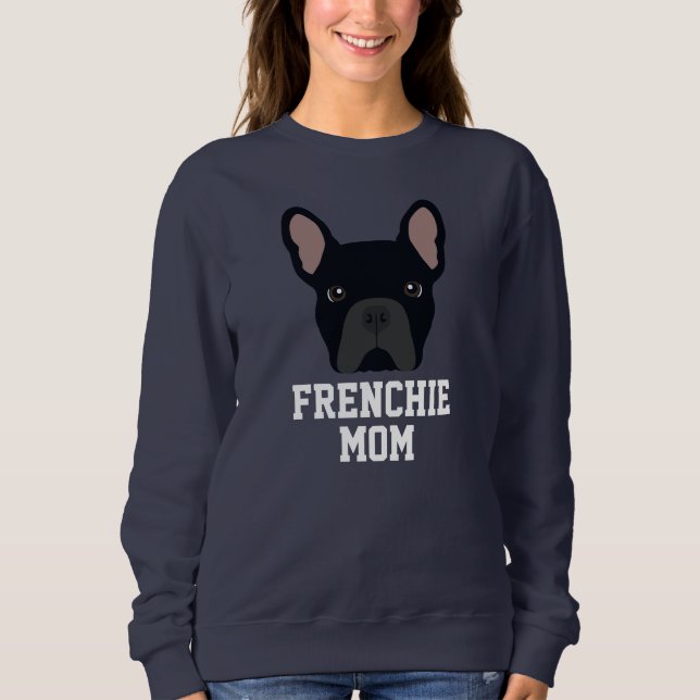 Sweatshirt Maman de Chien de Chien de France Noir (Devant)