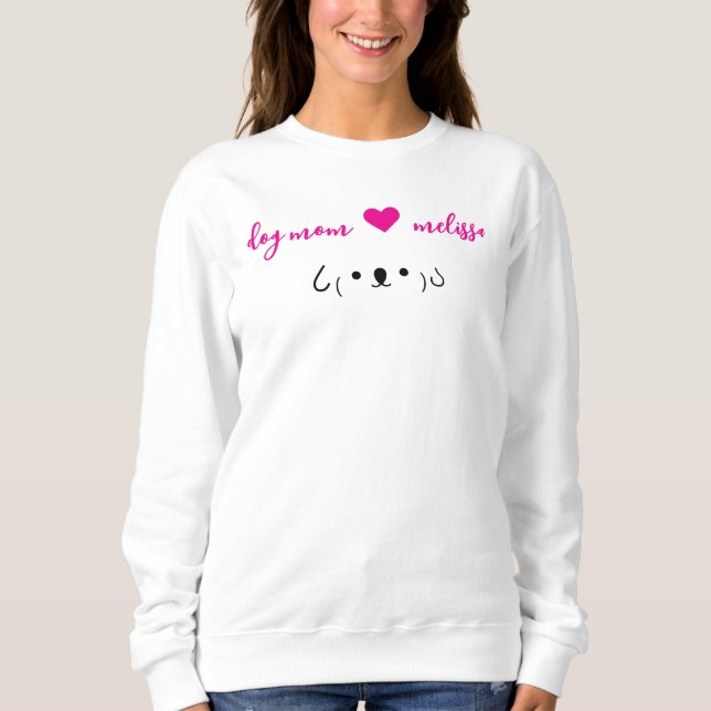 Sweatshirt Maman de Chien Personnalisée (Devant)