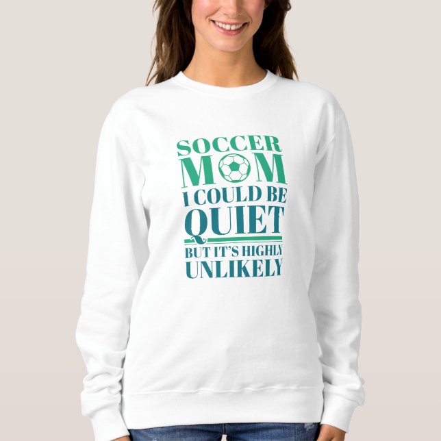 Sweatshirt Maman de football calme (Devant)