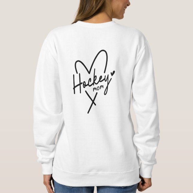 Sweatshirt Maman de hockey mignonne (Dos)