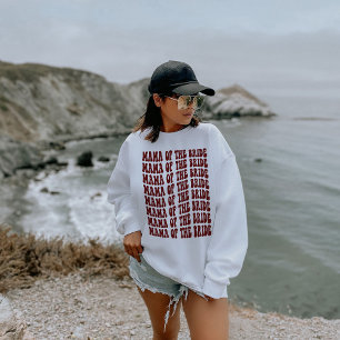 Sweatshirt Maman de la mariée Rouge foncé Correspondance mari