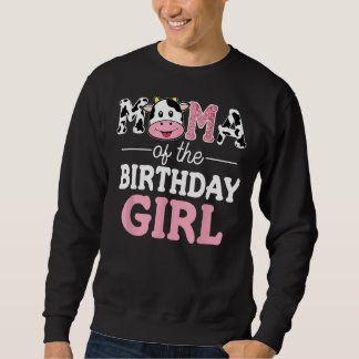 Sweatshirt Maman de l'anniversaire fille Chemise ferme vache