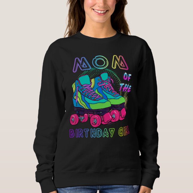 Sweatshirt Maman De L'Anniversaire Fille Rolling Patinage Ann (Devant)