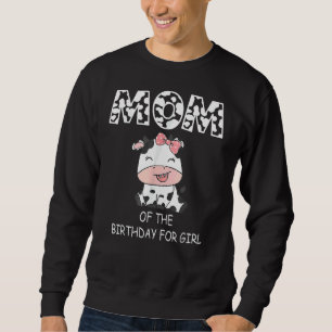 Sweatshirt Maman De L'Anniversaire Pour Girl Cow Farm Premier