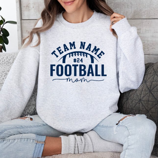 Sweatshirt Maman de l'équipe de football bleu marine personna (Créateur téléchargé)
