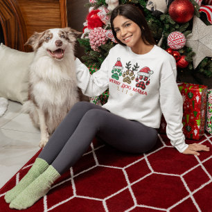 Sweatshirt maman de merry dog personnalisées de noël