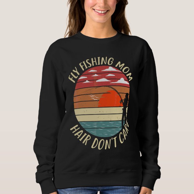 Sweatshirt Maman de pêche à la mouche  Maman pêcheuse 4 (Devant)