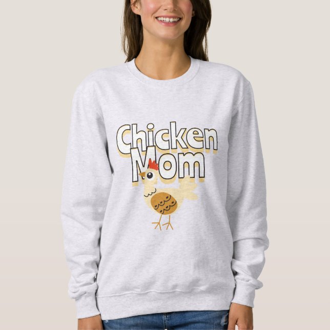 Sweatshirt Maman de poulet drôle (Devant)