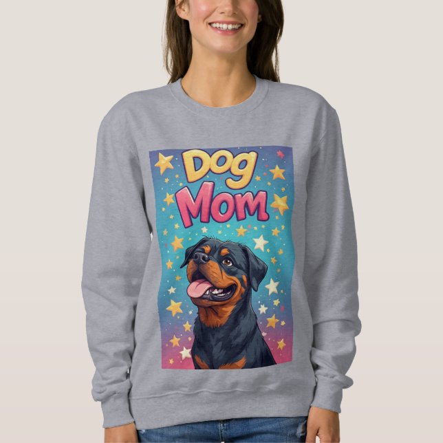 Sweatshirt Maman de Rottweiler heureuse (Devant)