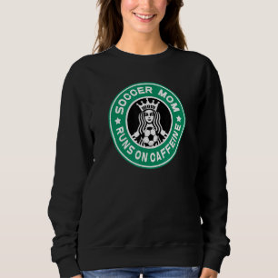 Sweatshirt Maman De Soccer Fait Fonctionner L'Équipe De Caféi