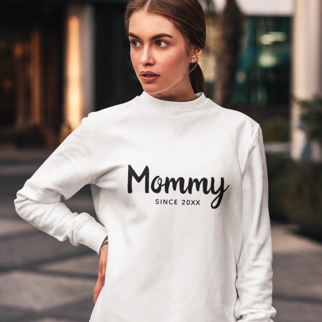 Sweatshirt Maman depuis | Fête des mères manuscrites moderne (Créateur téléchargé)