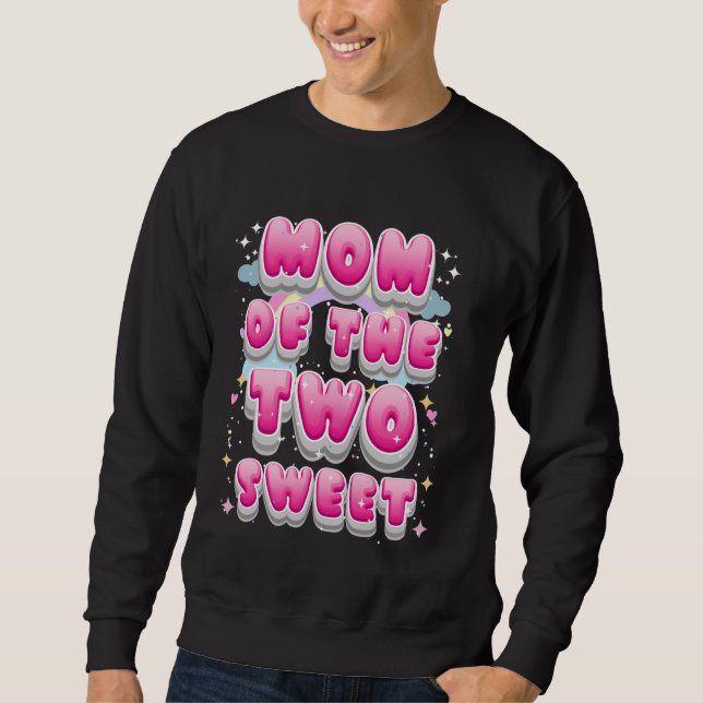 Sweatshirt Maman des deux douce Mère Fière (Devant)
