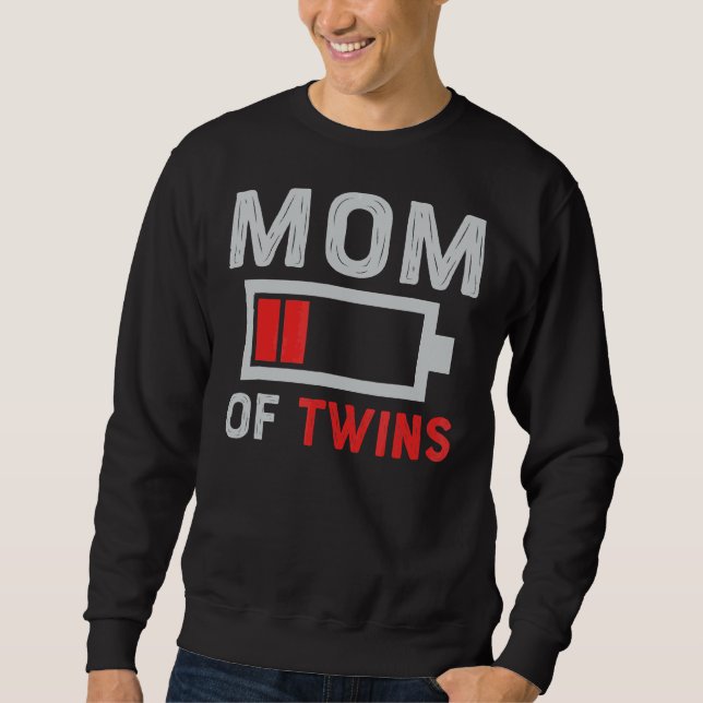 Sweatshirt Maman Des Jumeaux Présente De Fils Fille Mères Da (Devant)