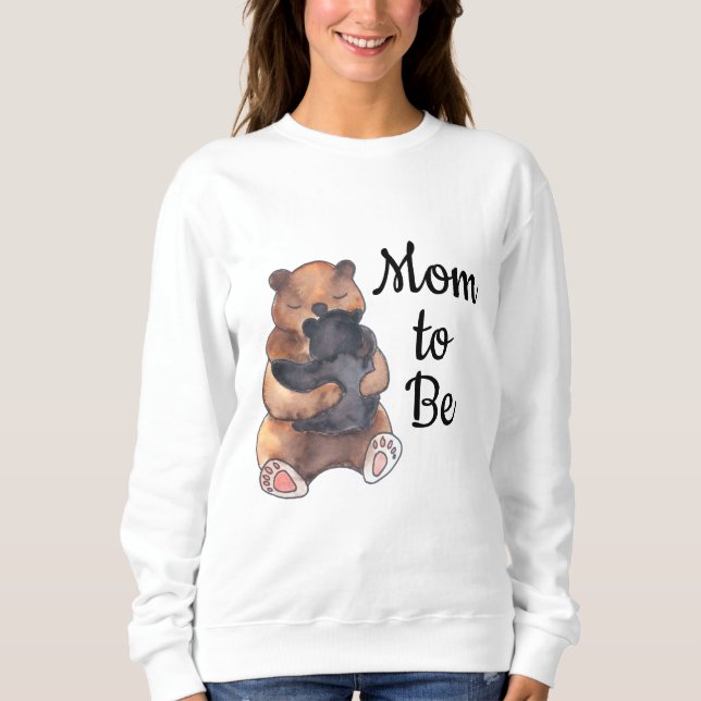 Sweatshirt Maman doit être l'ours des bois (Devant)