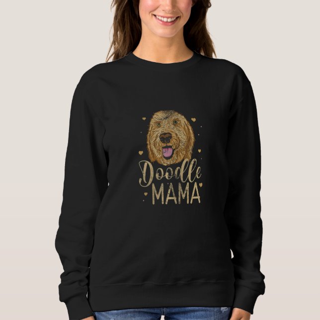 Sweatshirt Maman Doodle Femme Mère Goldendoodle Propriétaire  (Devant)