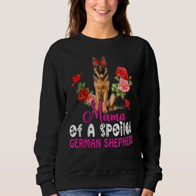 Sweatshirt Maman D'Un Berger Allemand Gâté Mignonne Cravate D (Devant)