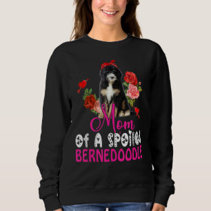 Sweatshirt Maman D'Un Bernedoodle Gâté Cute Chien Bow Cravate
