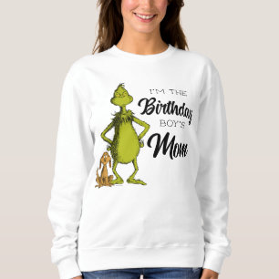Sweatshirt Maman d'un garçon d'anniversaire Grinch tableau no