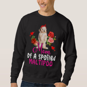 Sweatshirt Maman D'Un Maltipoo Mignonne Maltipoo Chien Bow Ti