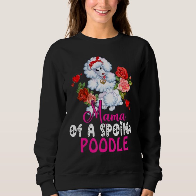 Sweatshirt Maman D'Un Poodle Cute Poodle Poodle Bow Cravate F (Devant)