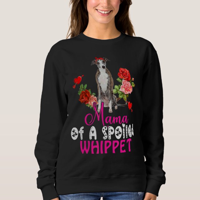 Sweatshirt Maman D'Une Mignonne Cravate De Bow De Chien Whipp (Devant)