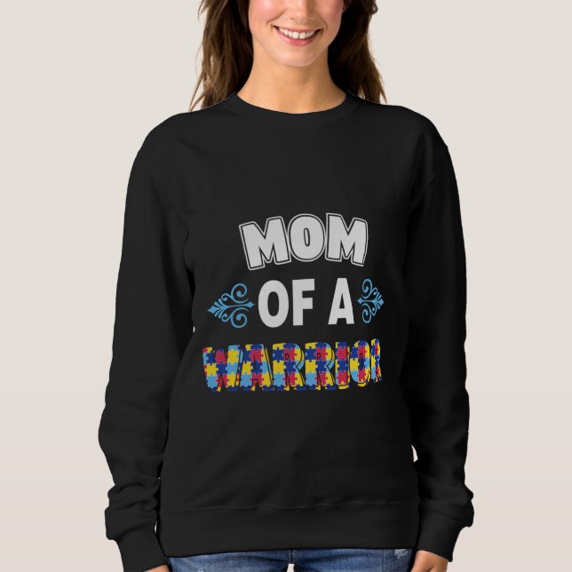 Sweatshirt Maman D'Une Sensibilisation sur l'autisme De Guerr (Devant)