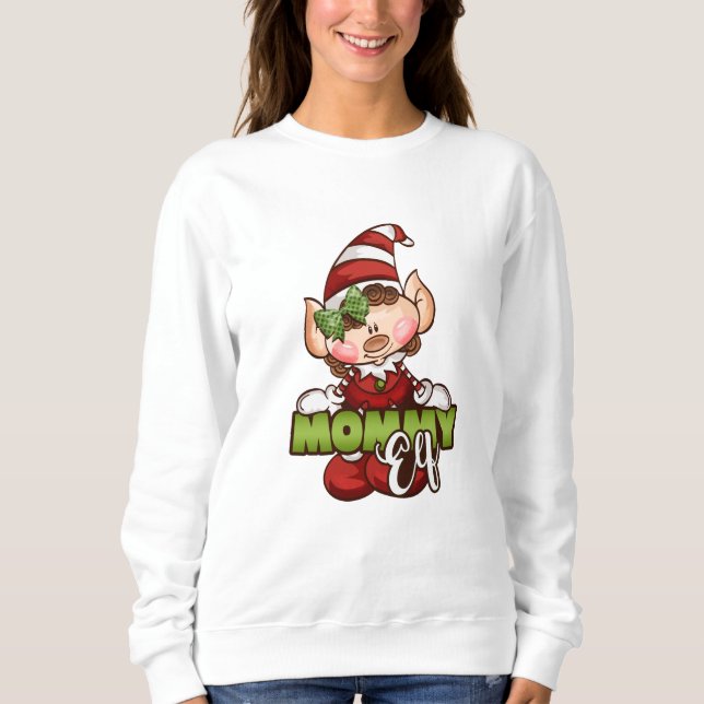 Sweatshirt Maman Elf - chandail de femme (Devant)
