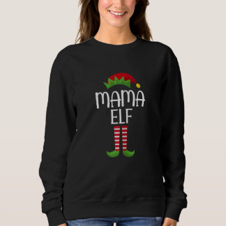 Sweatshirt Maman Elfe Femme Famille Tenue de Noël Assortie