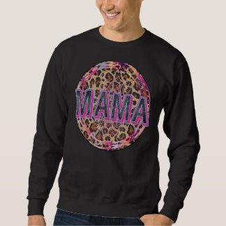 Sweatshirt Maman Empreinte de léopard Maman Des Garçons Fille