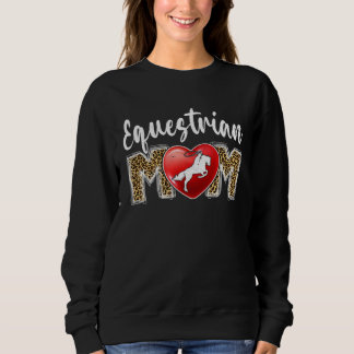 Sweatshirt Maman Équestre Mignonne Impression Léopard Maman P