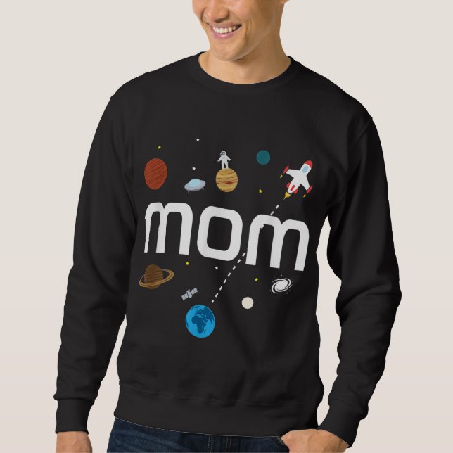 Sweatshirt Maman Espace extra-atmosphérique fête d'anniversai (Devant)