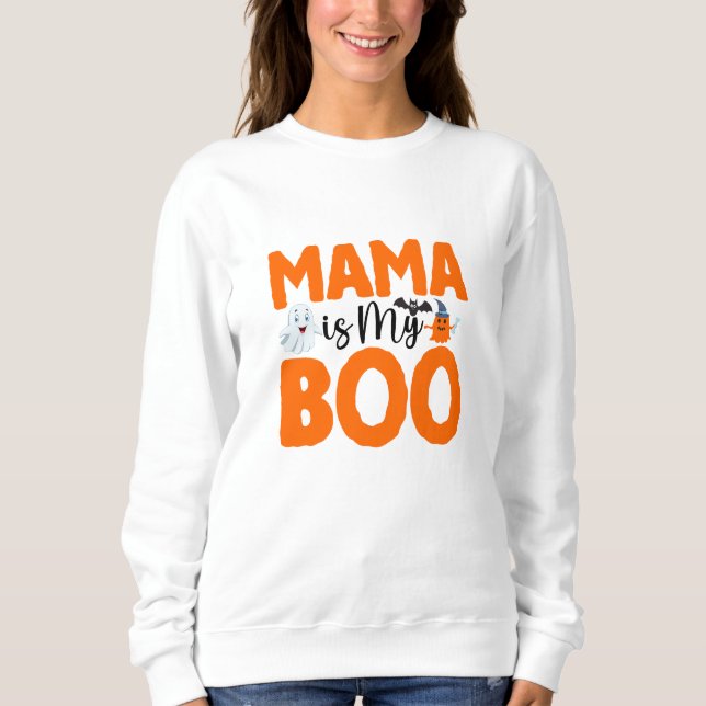 Sweatshirt Maman est mon Boo Halloween (Devant)