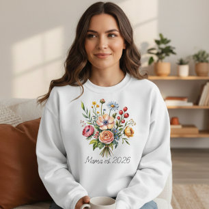 Sweatshirt Maman Est Style de Maternité Féminin Floral Doux