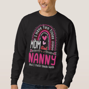 Sweatshirt Maman Et Nounou Je Les Frappe Léopard Rainbow Mot