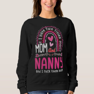 Sweatshirt Maman Et Nounou Je Les Frappe Léopard Rainbow Mot
