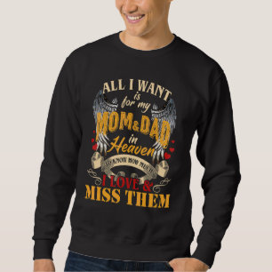 Sweatshirt Maman et Papa au Ciel Pour Toujours Mes Anges Mémo