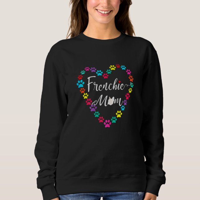 Sweatshirt Maman Frenchie féminine Meilleure maman bouledogue (Devant)