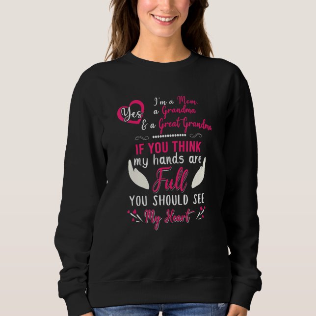 Sweatshirt Maman Grand-maman Grand-maman Mama Nana Vous Devri (Devant)