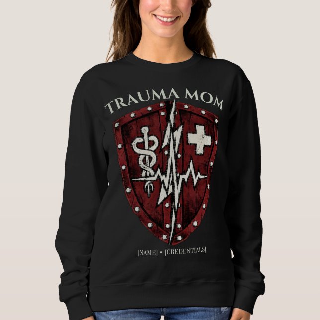 Sweatshirt Maman infirmière tactique spécialisée en traumatol (Devant)