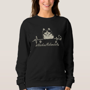 Sweatshirt Maman Malamute d'Alaska Battement de coeur avec ch