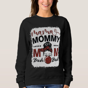 Sweatshirt Maman Maman Maman Maman Bruh Maman Vie Leopard Mes
