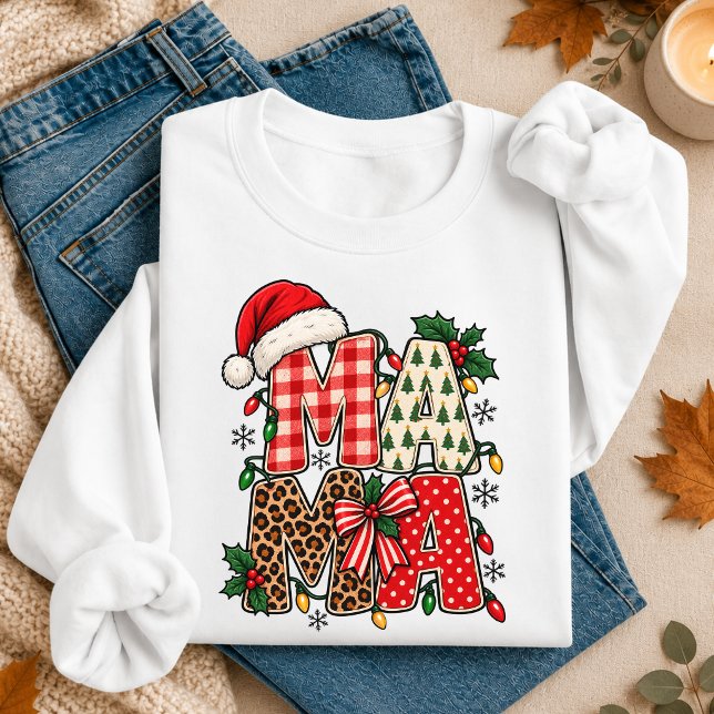 Sweatshirt Maman Noël festive (Festive Christmas Mama Sweatshirt
)
